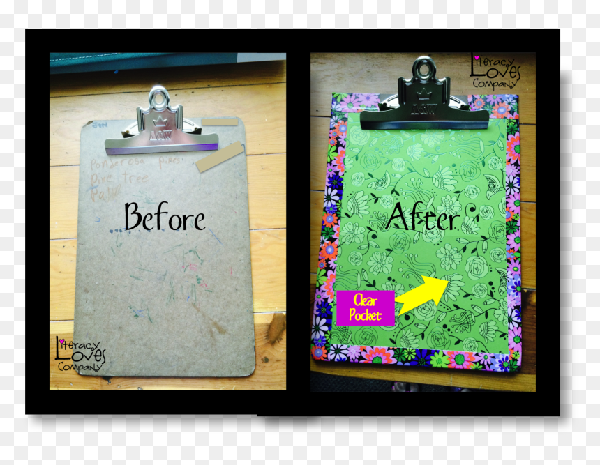 Classroom Diy Turn An Old Clipboard Into A Functional, HD Png Download - clip board png
