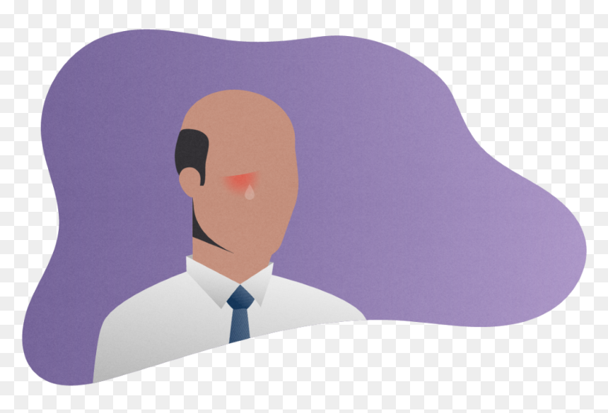 Colourful Silhouette Of A Man Suffering From Tension-type - Cartoon, HD Png Download - headache png