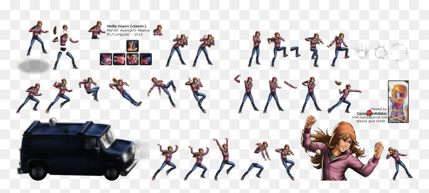 Click To View Full Size - Avengers Alliance Molly, HD Png Download - molly png