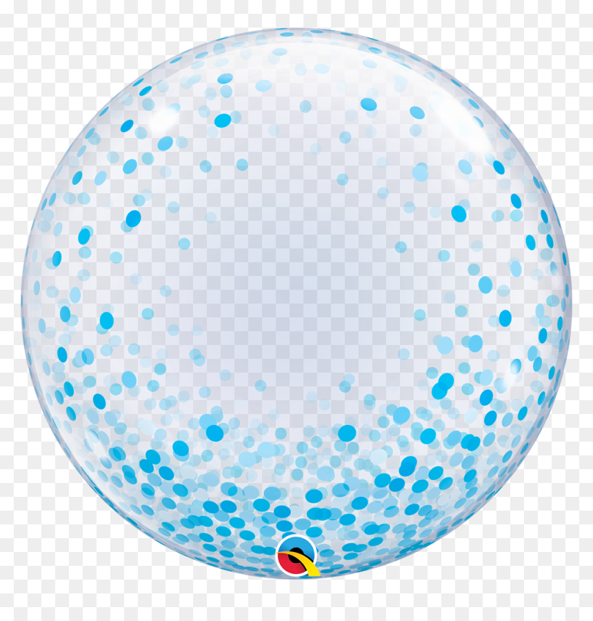 Qualatex Bubble Balloon Confetti, HD Png Download - confeti globos png