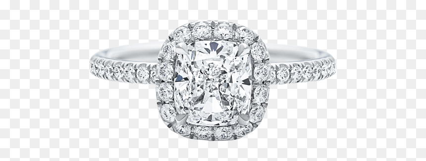 The One, Cushion-cut Diamond Micropavé Engagement Ring - Harry Winston The One Ring, HD Png Download - the one ring png