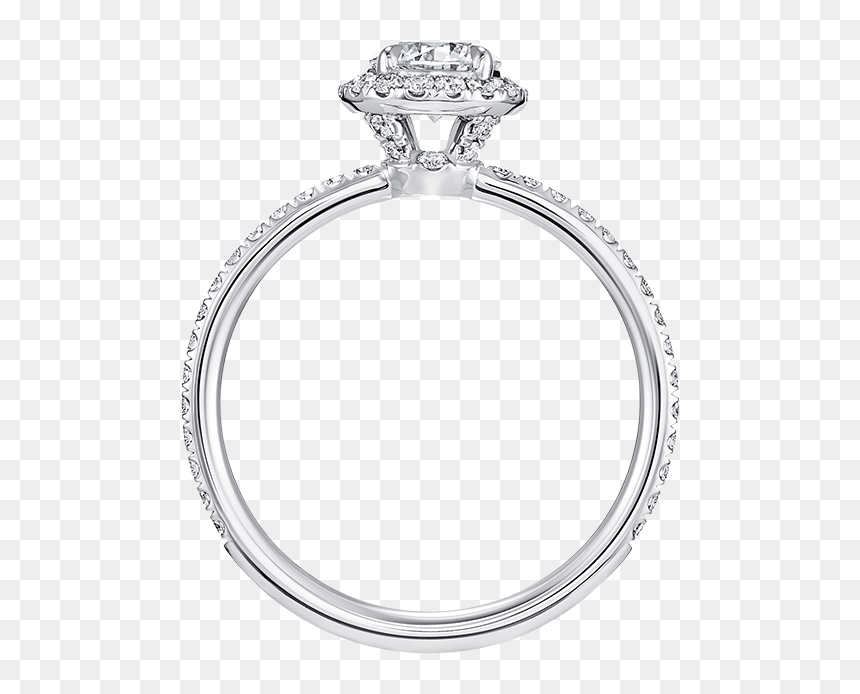 The One, Round Brilliant Diamond Micropavé Engagement - Engagement Ring, HD Png Download - the one ring png