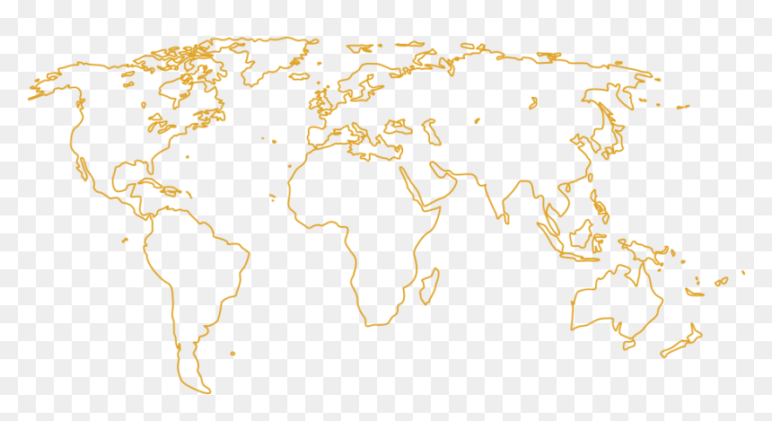Mapa - Simple Map Of The World Black And White, HD Png Download - mapa png