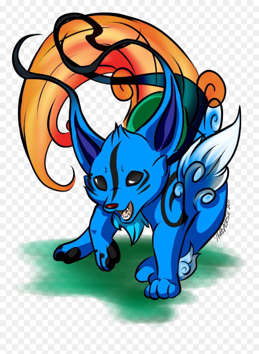 Okami Style Gelert [neopets Art] - Cartoon, HD Png Download - okami png
