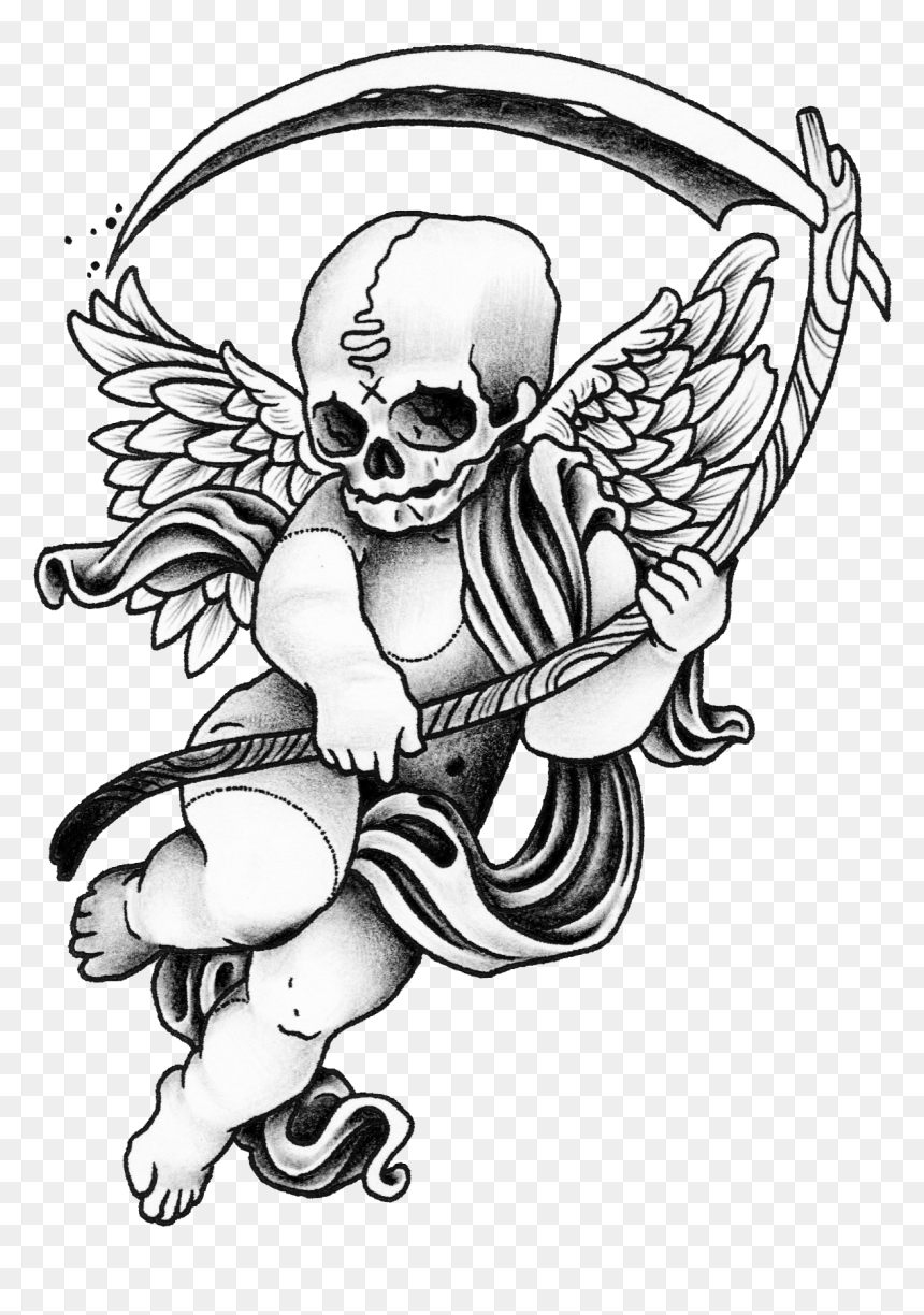 Drawings For Tattoo Portfolio, HD Png Download - black hand png
