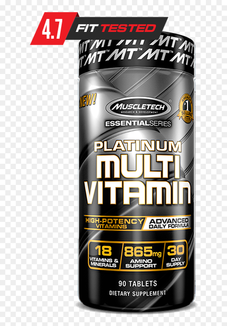 Platinum Multivitamin - L Arginine Muscletech Supplement Fact, HD Png Download - vitamins png