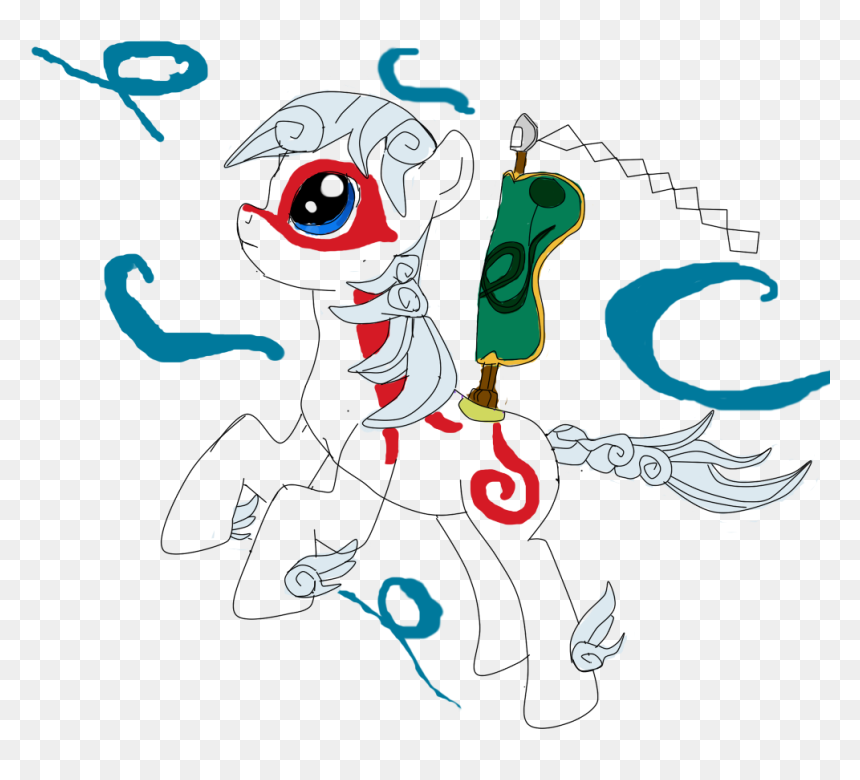 Boushi33, Kazegami, Male, Okami, Ponified, Pony, Safe, - Cartoon, HD Png Download - okami png