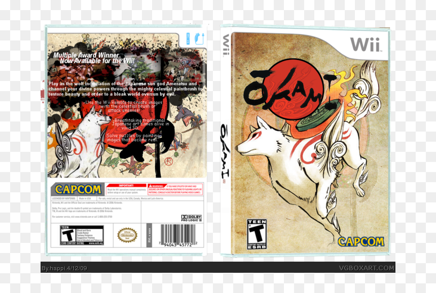 Okami Box Art Cover - Cartoon, HD Png Download - okami png
