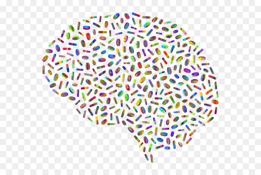 Brain Pills In Color - Cerebro Color Png, Transparent Png - pill shape png