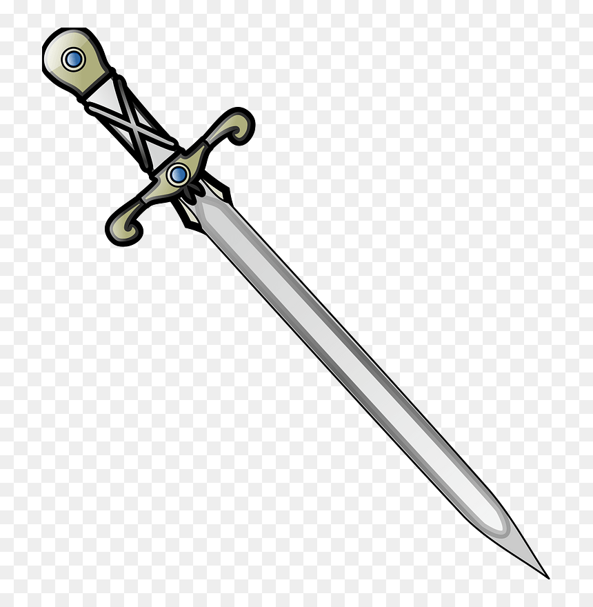 Nicubunu Long Sword Clipart - Sword, HD Png Download - iron sword png