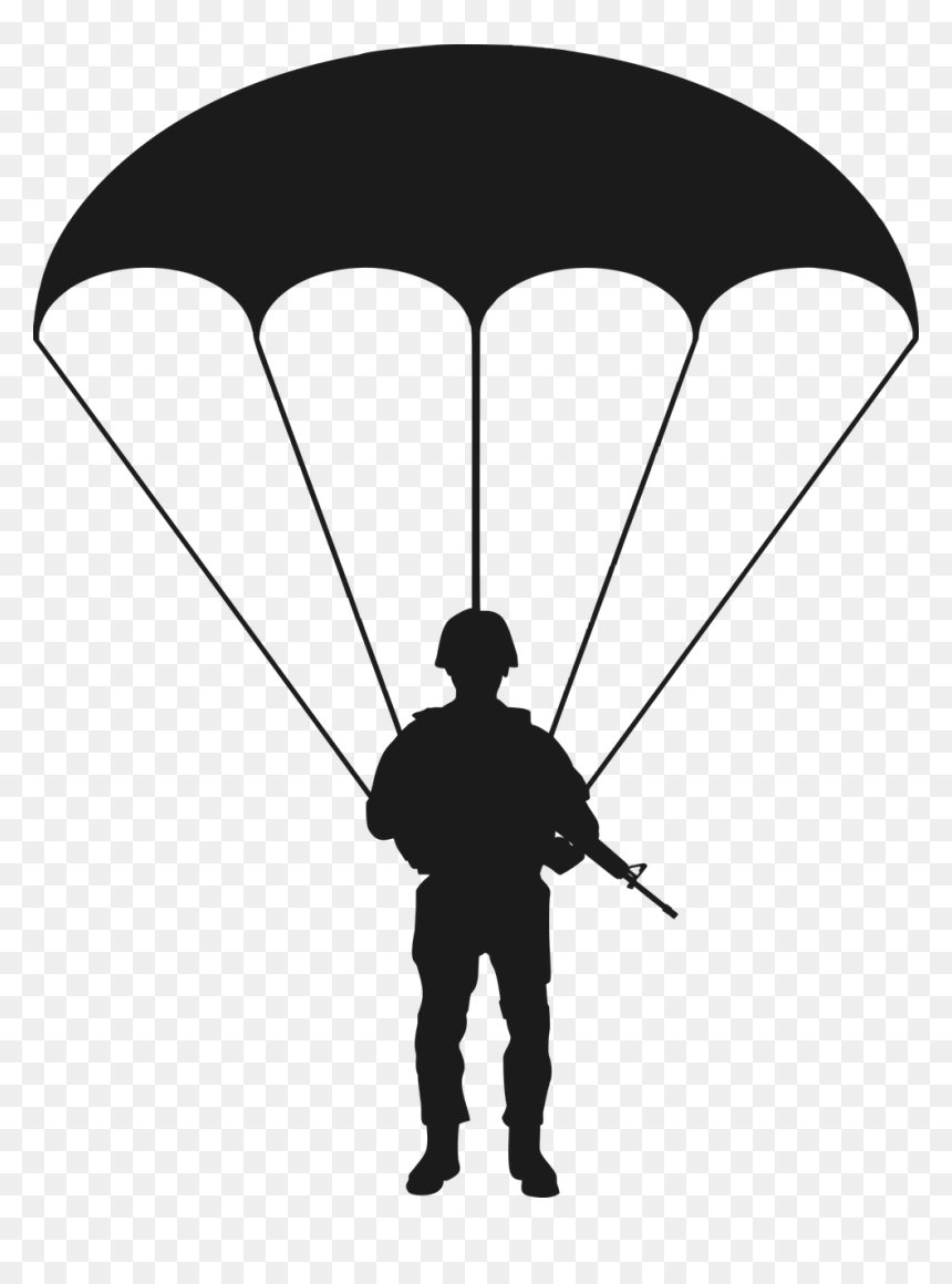 Paratrooper Soldier Combatant Free Photo - Paratrooper Clipart, HD Png Download - skydiving png