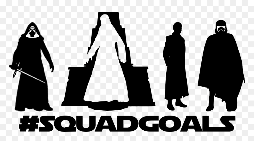 Squad Goals Star Wars , Png Download - Finn Star Wars Silhouettes, Transparent Png - first order logo png