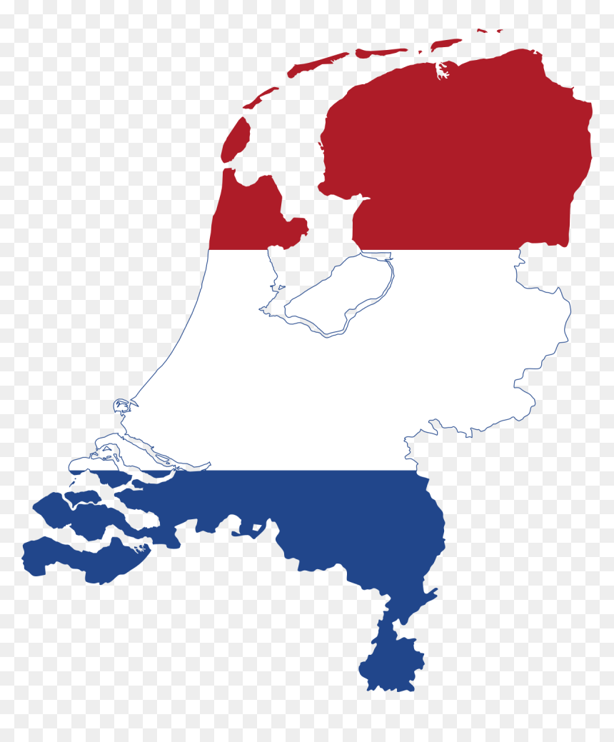 Netherlands Map With Flag, HD Png Download - netherlands flag png