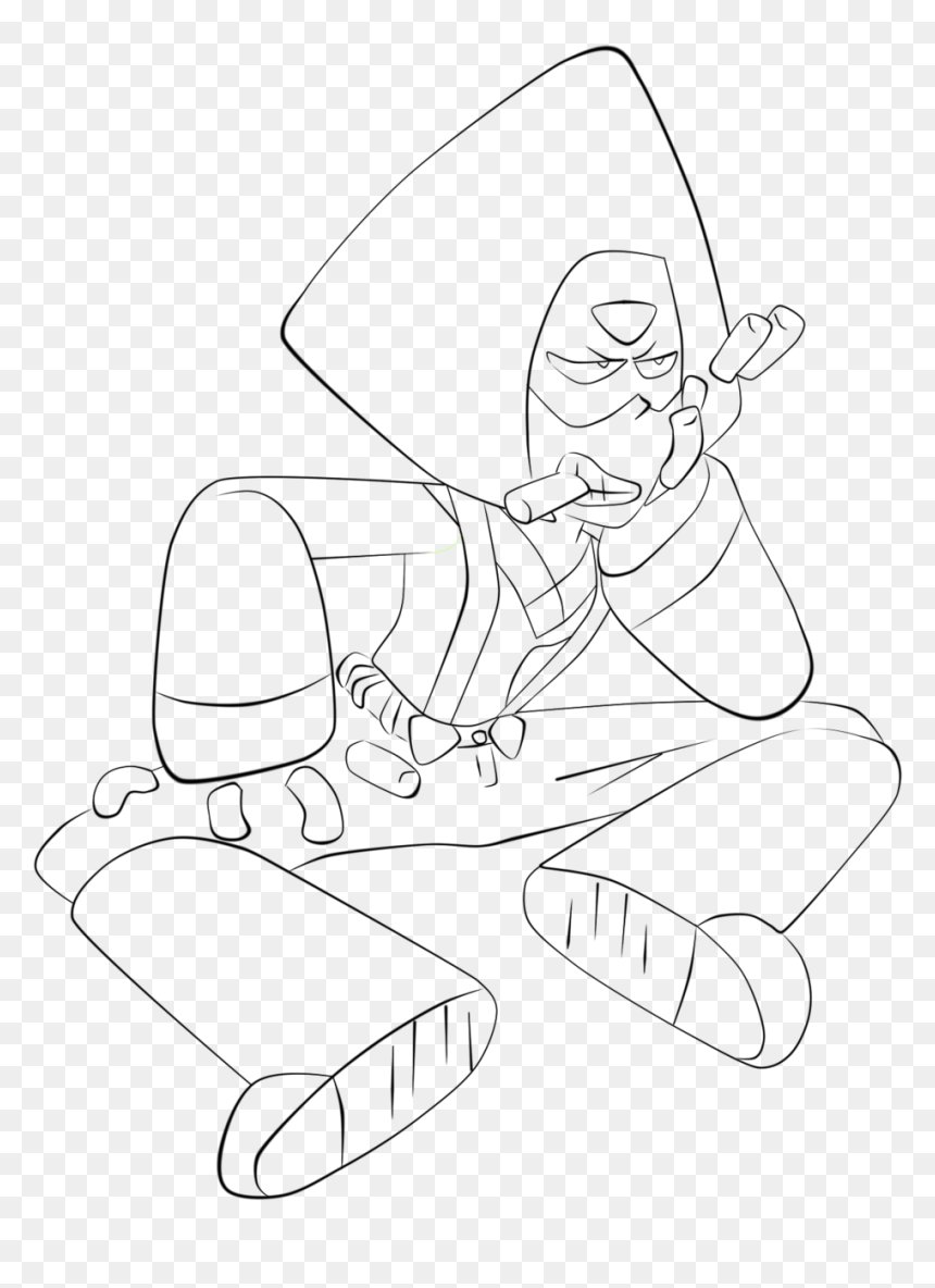 Steven Universe Peridot Lineart By Xxatrozxx - Steven Universe Lineart, HD Png Download - steven universe peridot png