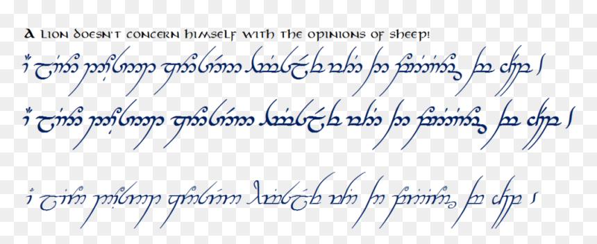 Handwriting, HD Png Download - the one ring png