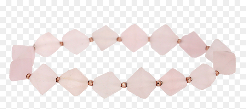 Rose Quartz Octahedron Gemstone Bracelet - Stitch, HD Png Download - rose quartz png