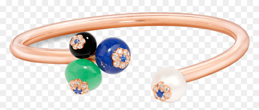 Berry Bouquet Bangle With Chrysoprase Lapis Lazuli - Body Jewelry, HD Png Download - lapis png