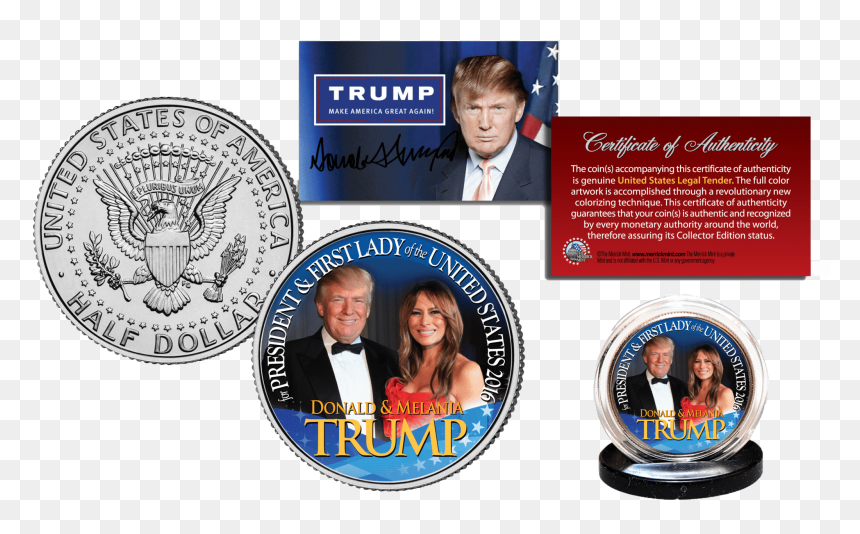 Donald & Melania Trump Collector Coin - Melania Trump, HD Png Download - melania trump png