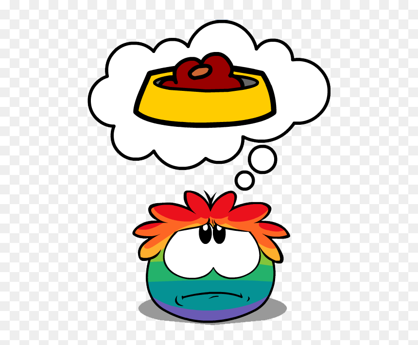 Hungry Rp - Club Penguin Puffles Cute, HD Png Download - hungry png