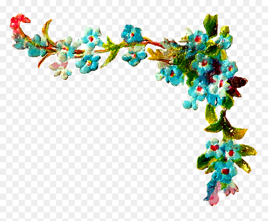 Wildflower Clip Art - Corner Flower Design, HD Png Download - wild flower png