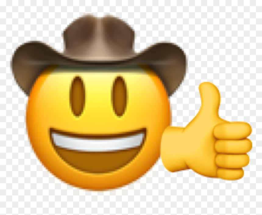 #emoji #norteño #like #smile #sonrisa #freetoedit - Cowboy Emoji, HD Png Download - like emoji png