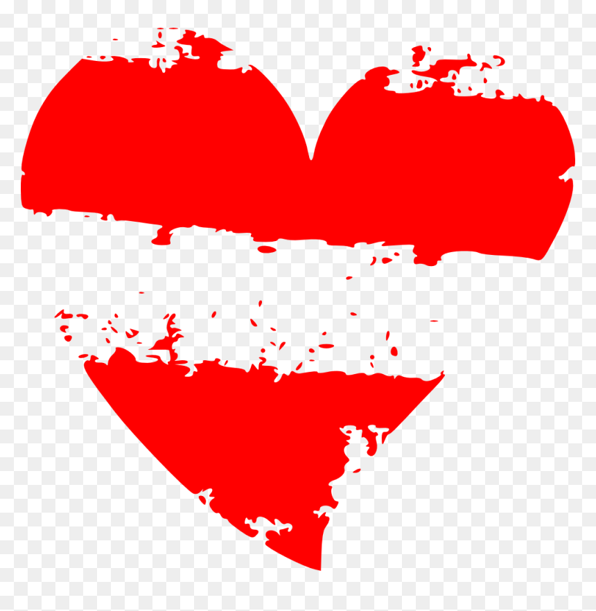 Hearts Vector Png - Haert Grunge, Transparent Png - grunge vector png