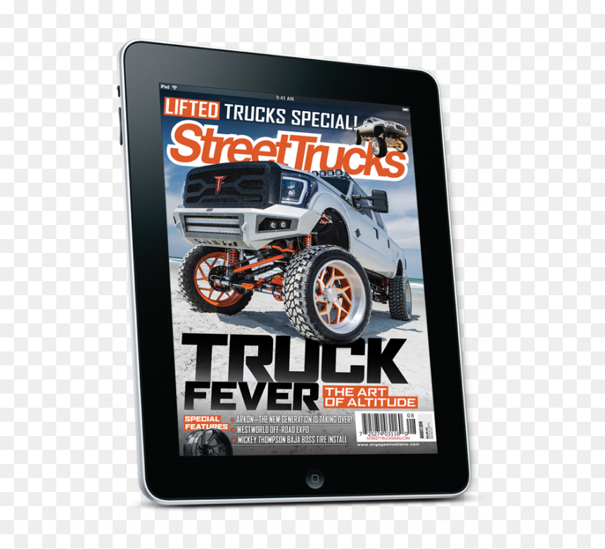 Street Trucks August 2019 Digital - Tablet Computer, HD Png Download - lifted truck png