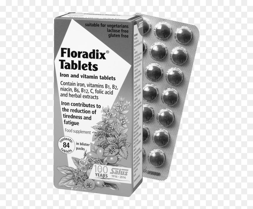 Salus Haus Floradix®, Iron And Vitamin Tablets - Floradix Tablets, HD Png Download - pill capsule png
