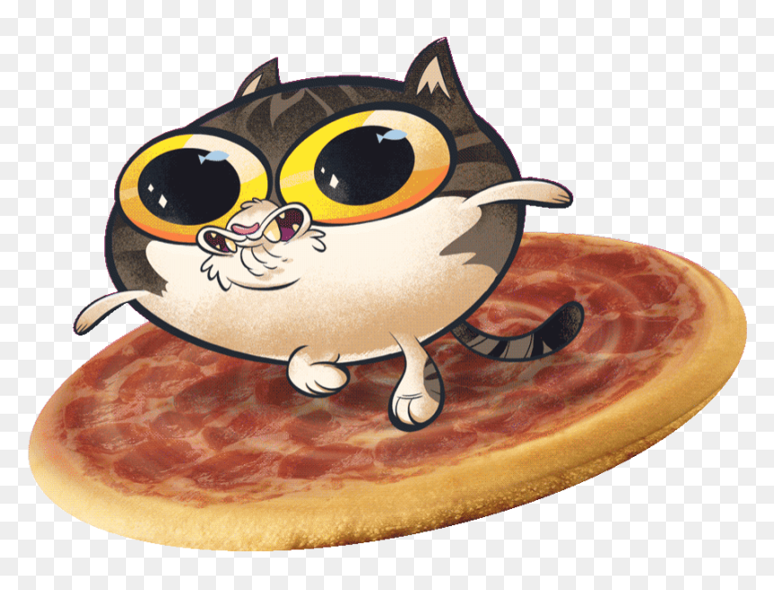 Dj Pizza Cat Gif , Png Download - Cartoon, Transparent Png - cat gif png