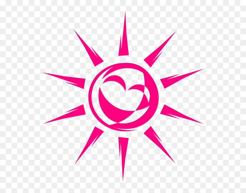 Smiling Sun Clip Art At Clker - Black And White Sun Vector, HD Png Download - sunshine clipart png