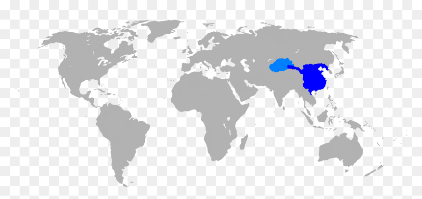 Han Dynasty Plain Map - Map Of World 1490, HD Png Download - plain png