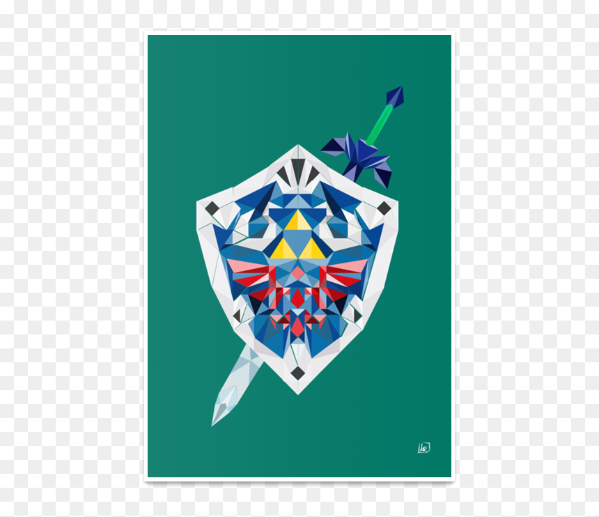 Poster Hyrule Kit De Leo Rodriguesna - Crest, HD Png Download - hylian crest png