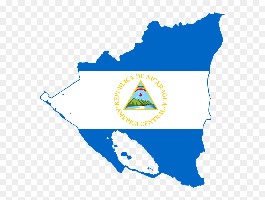 Honduras To Nicaragua Guasaule / Somotillo Border Crossing - Nicaragua Map And Flag, HD Png Download - honduras flag png