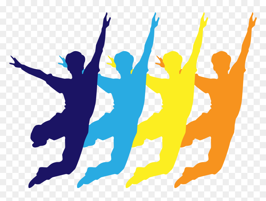 Silhouette Euclidean Vector Illustration - Dancing Silhouette In Color Png, Transparent Png - man vector png