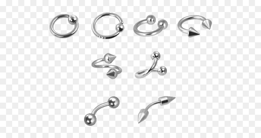 #silver #metal #grunge #goth #piercing #piercings #alt - Piercings Hd, HD Png Download - septum ring png