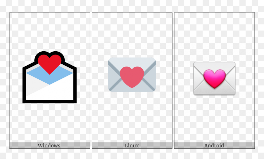 Love Letter On Various Operating Systems - Heart, HD Png Download - love letter png