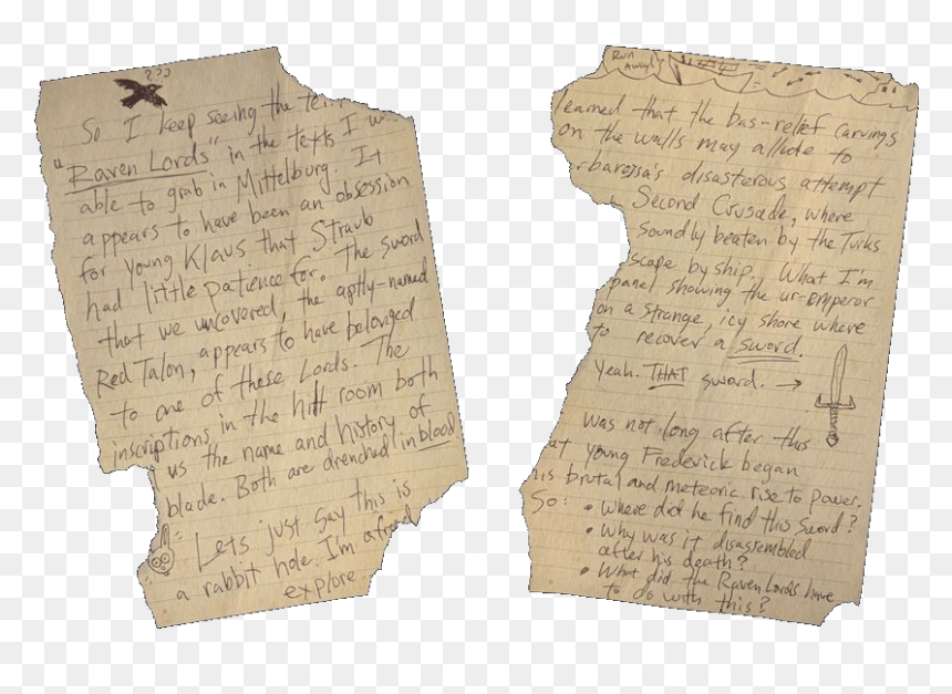 Drostan Hynd Notes 3 Wwii - Handwriting, HD Png Download - call of duty wwii png