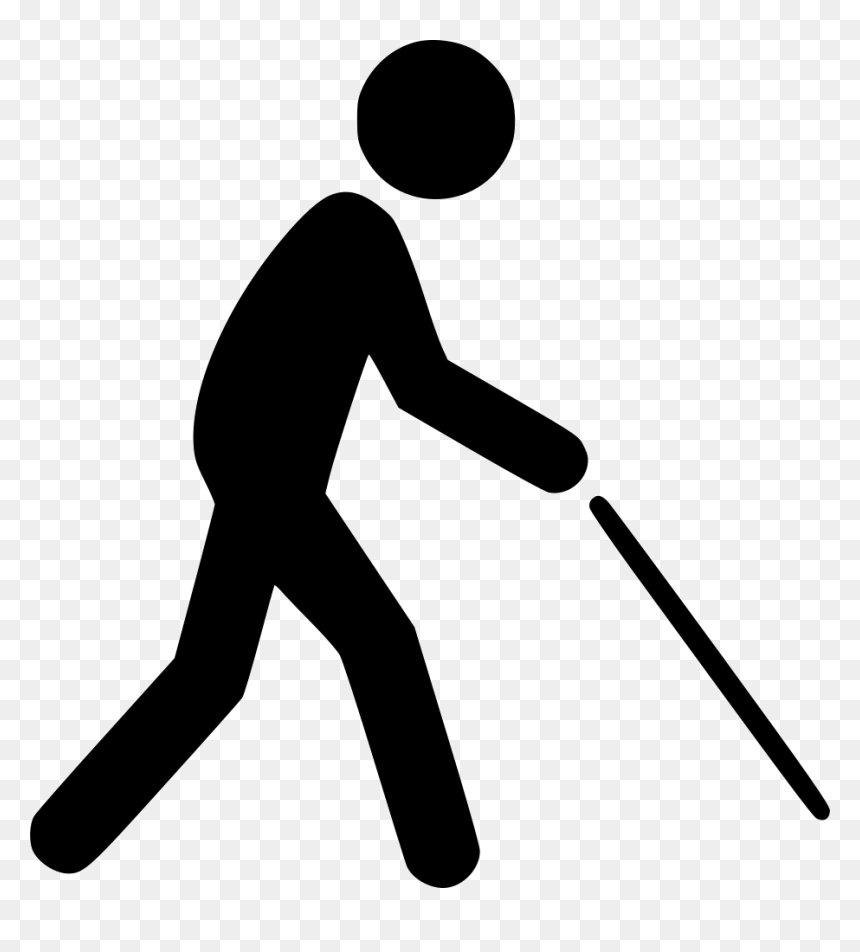 Blind Man - Blind Man Clipart, HD Png Download - man vector png