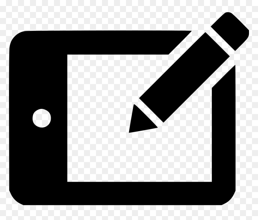 Tablet And Pen - Transparent Background Editing Icon, HD Png Download - tablet icon png