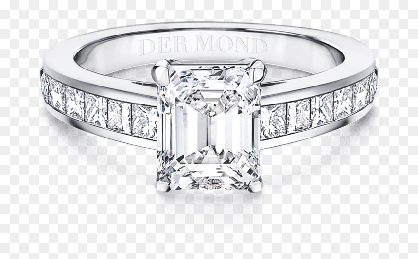 Dimond Band Emerald Shape - Pre-engagement Ring, HD Png Download - dimond png