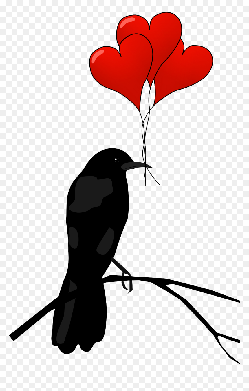 Hummingbird Clipart Heart 6 - Happy Valentines Day Raven, HD Png Download - love letter png
