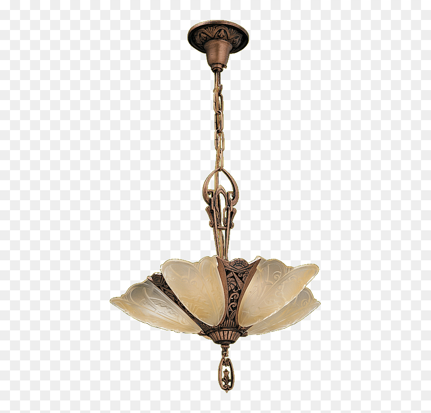 Art Deco Glass Slipper Chandelier For The Master Bath - Chandelier, HD Png Download - glass slipper png