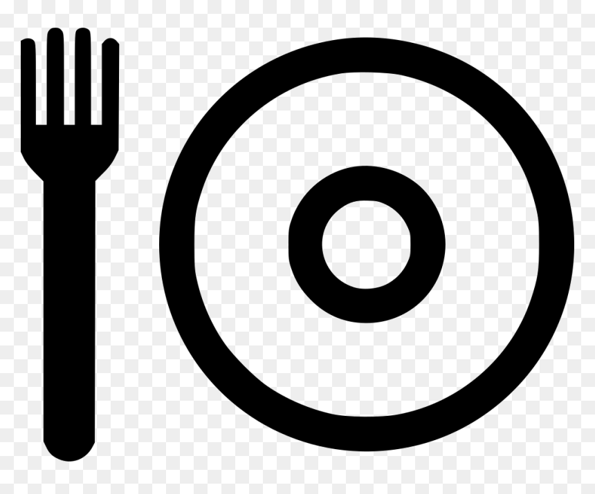 Fork Plate Lunch Menu Cafeteria Eat Eating - Circle, HD Png Download - lunch icon png