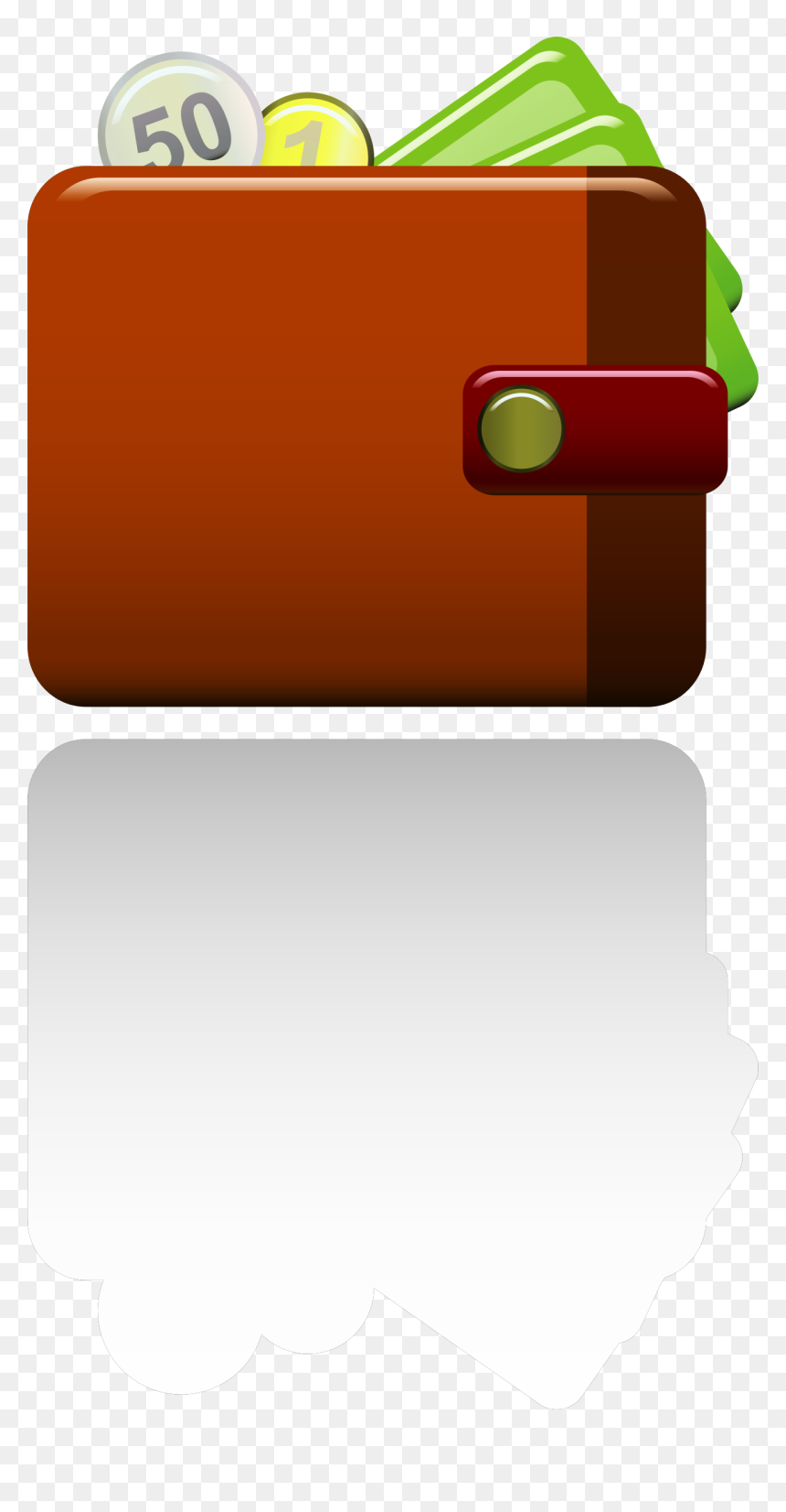 Wallet Vector Png - Carteira De Dinheiro Desenho Png, Transparent Png - wallet icon png