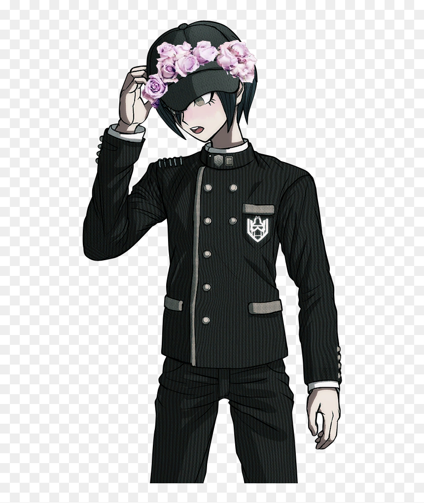 Pure Boy With Flower Crown But He Isn’t Taking Off - Shuichi Saihara Sprites, HD Png Download - black flower crown png