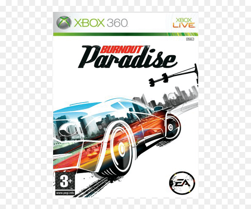 Burnout Paradise Xbox 360, HD Png Download - burnout png