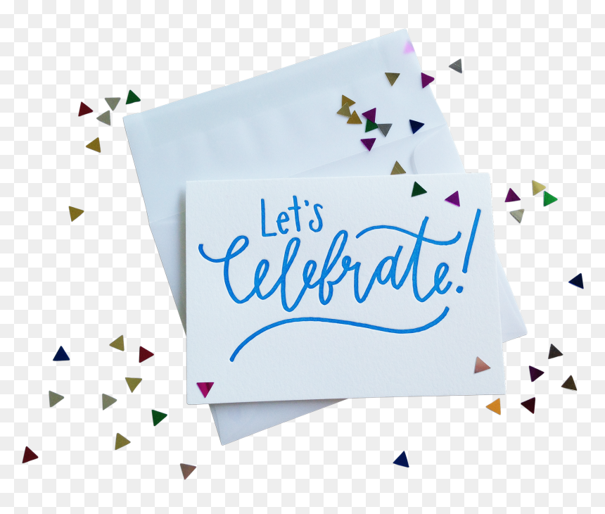 Confetti Celebrate Splash - Calligraphy, HD Png Download - party time png