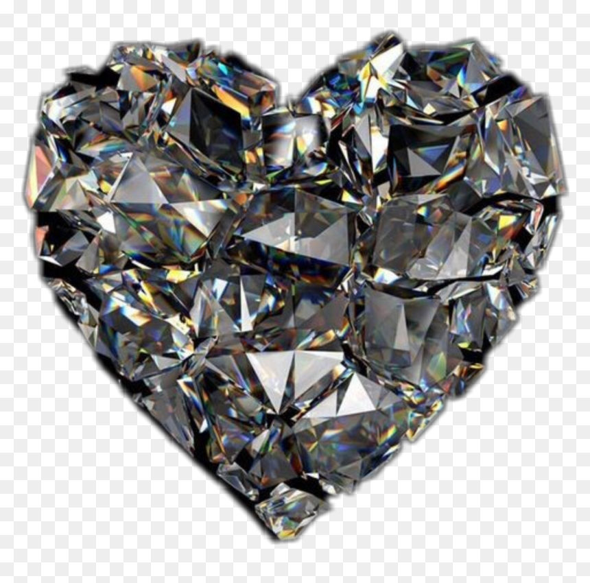 #dimond #heart #sticker - Heart, HD Png Download - dimond png