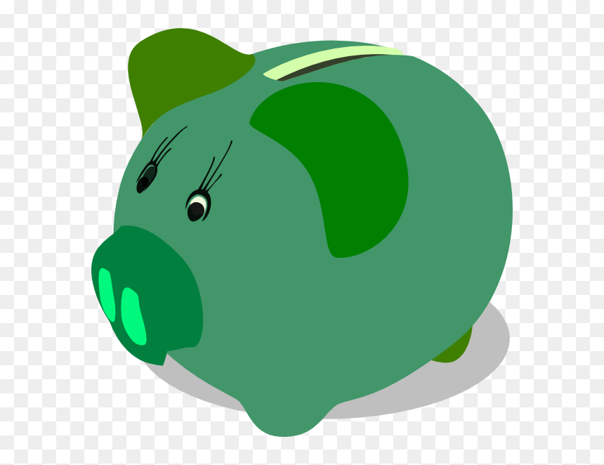 Green Piggy Bank Svg Clip Arts - Green Piggy Bank Clipart, HD Png Download - piggy bank icon png