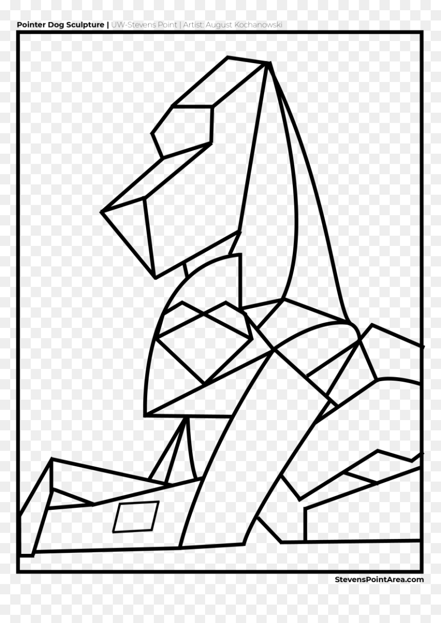 Pointer Dog Sculpture - Line Art, HD Png Download - keep calm png